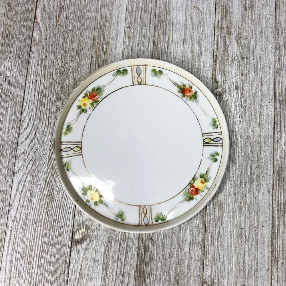 Vintage Hand Painted Nippon Porcelain Vanity Dish